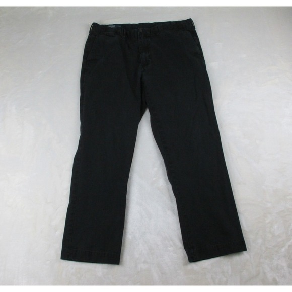 Ralph Lauren Pants Mens 40‎ Black Chino Preston Preppy Pockets Casual 40X32* - Picture 1 of 15